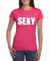 Sexy tekst t-shirt roze dames