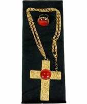 Sinterklaas verkleed sieraden set ketting ring heren