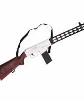 Soldaten speelgoed verkleed geweer bruin geluid