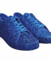 Toppers blauwe glitter disco sneakers schoenen dames