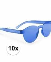 Toppers blauwe verkleed zonnebrillen volwassenen 10138488