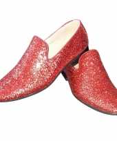 Toppers rode glitter pailletten disco loafers instap schoenen heren