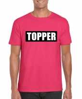Toppers t-shirt roze topper heren 10110650