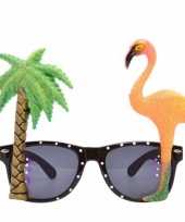 Tropische bril flamingo glazen