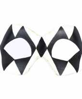 Venetiaanse maskers harlekijn zwart wit