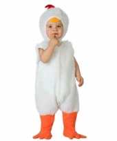 Verkleedcarnavalskleding witte kip peuters