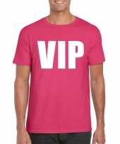 Vip tekst t-shirt roze heren