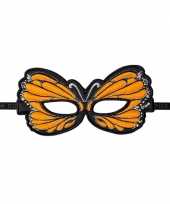 Vlinder oogmasker oranje