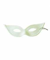 Wit verkleed oogmasker vlinder