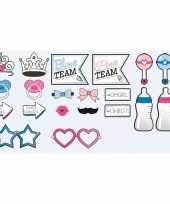 X foto props babyshower gender reveal party