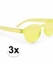 X gele verkleed zonnebrillen volwassenen