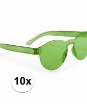 X groene verkleed zonnebrillen volwassenen 10138494