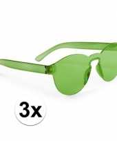 X groene verkleed zonnebrillen volwassenen