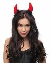 X rode duivels hoorntjes diadeem bont 10141001