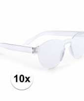 X transparante verkleed zonnebrillen volwassenen 10138512