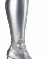 Zilver glimmende feest laarzen