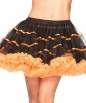 Zwart oranje luxe petticoat
