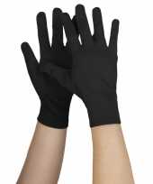 Zwarte verkleed handschoenen kort volwassenen